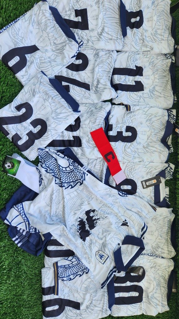 White sublimation jerseys with dragon design